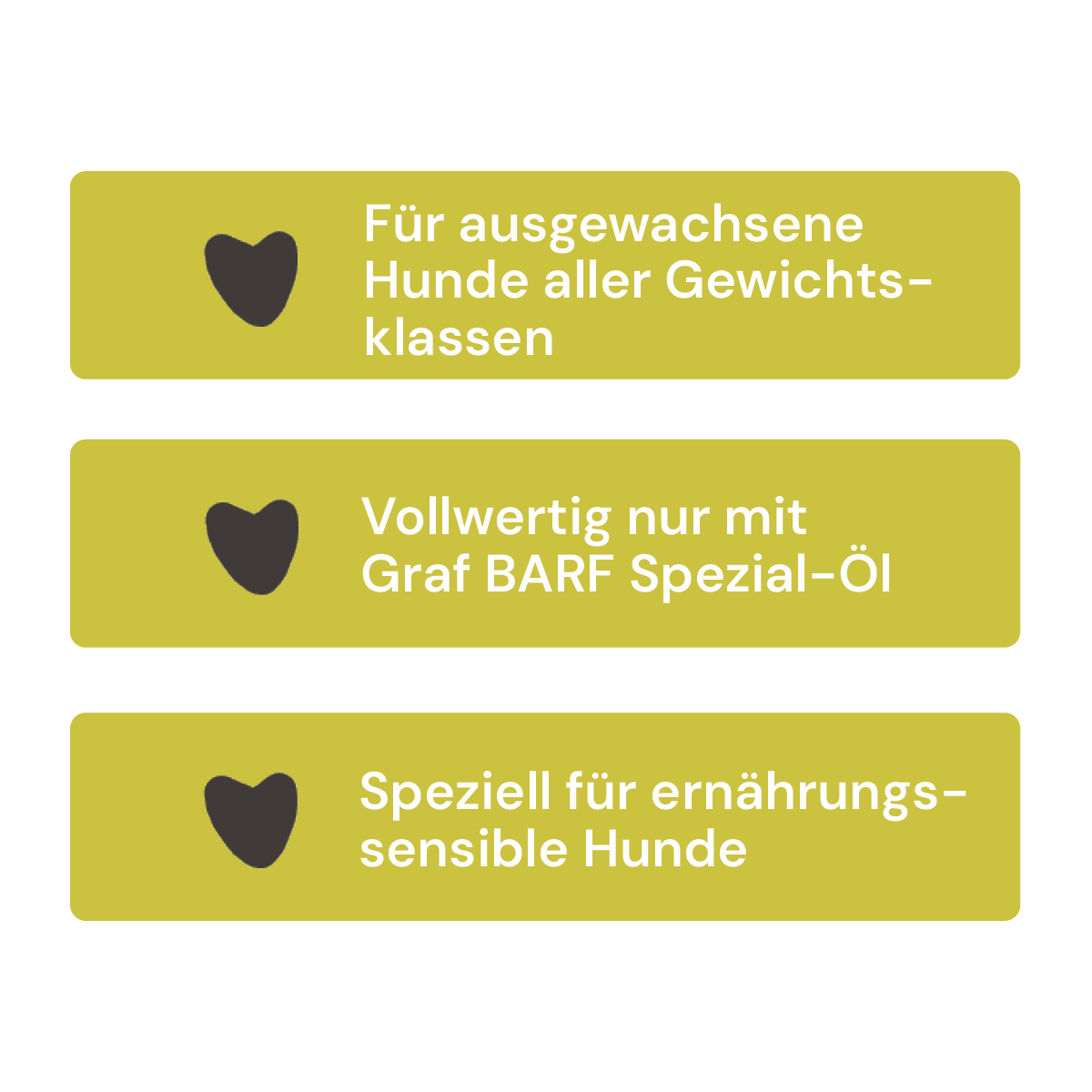 Eigenschaften Graf BARF Sensitivmenü Rind 